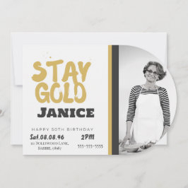 Fabolous Gold Golden 50th Personalized Kaart