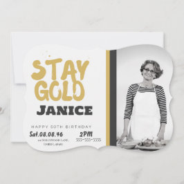 Fabolous Gold Golden 50th Personalized Kaart