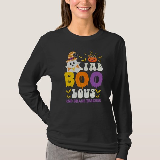 Faboolous 2e klas leraar spook Halloween kostuum T-shirt (Voorkant)