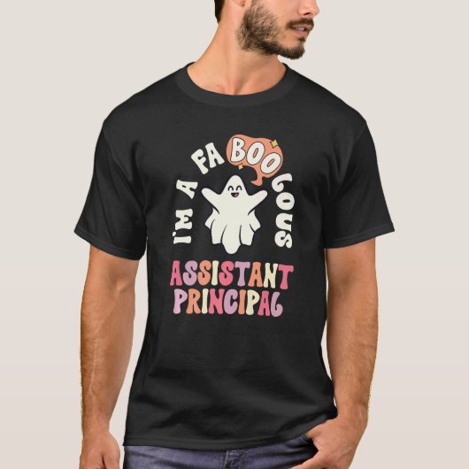 Faboolous Assistant Principal Retro Halloween Vint T-shirt (Voorkant)