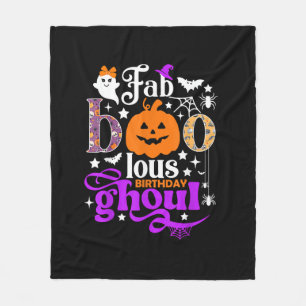 Faboolous Birthday Ghoul Shirt Funny Boo Pumpkin H Fleece Deken