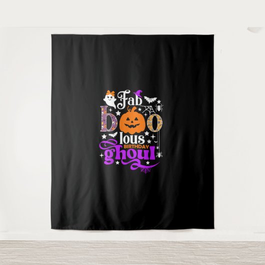 Faboolous Birthday Ghoul Shirt Funny Boo Pumpkin H Wandkleed (Voorkant)