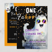 FaBOOlous Halloween Little BOO Baby 1e Verjaardag Kaart (Voorkant / Achterkant)