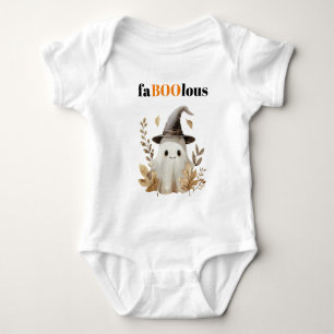 FaBOOlous Kind Halloween Schattigee Ghost Witch Romper