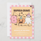 Faboolous Leuke Ghost Groovy Halloween Verjaardag Kaart (Voorkant)