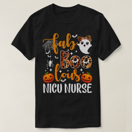Faboolous Nicu Nurse Funny Nicu Nurse Halloween Bo T-shirt (Design voorkant)