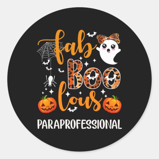 Faboolous Paraprofessional Fun Para Squad Happy Ha Ronde Sticker (Voorkant)