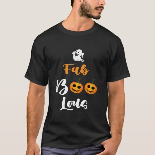 Faboolous Scary Ghost Funny Twins Pumpkin T-shirt (Voorkant)