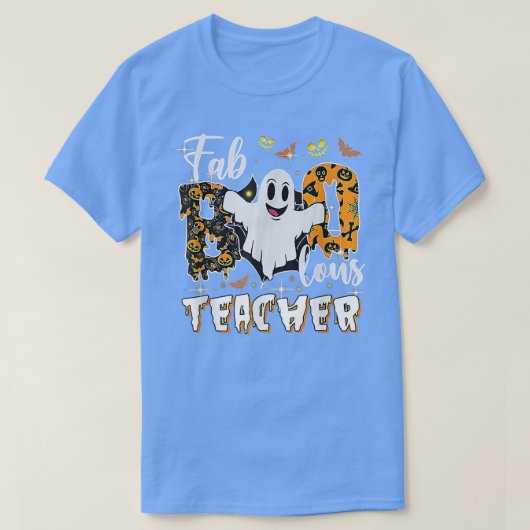 Faboolous Teacher Halloween Scary Ghost Costume  T-shirt (Design voorkant)