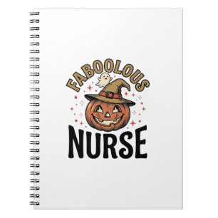 Faboolous Verpleegster Halloween Pompoen Vintage T Notitieboek