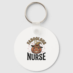 Faboolous Verpleegster Halloween Pompoen Vintage T Sleutelhanger