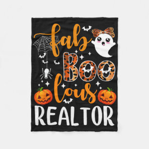 Faboolre Realtor Halloween Realtor Real Estate AG Fleece Deken