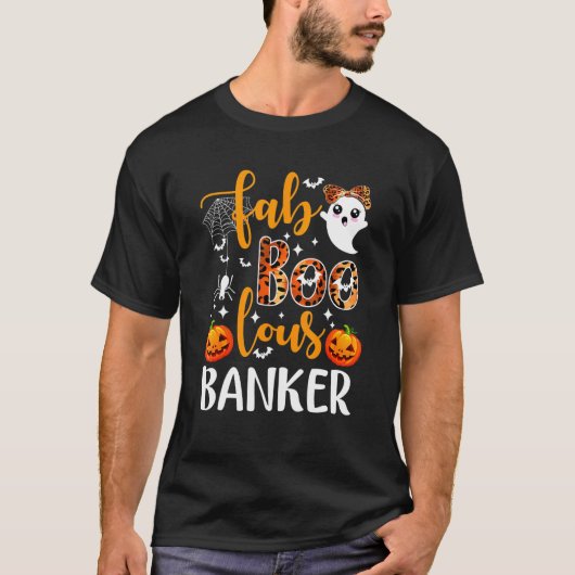 Faboolse banker Halloween Costume Banker Teller C T-shirt (Voorkant)
