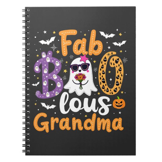 Faboolus Oma Spooky Ghost Halloween Notitieboek (Voorkant)