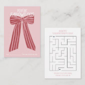 FaBOWlous Bow Themd Classroom Valentijnse Kaart Notitiekaartje (Voorkant / Achterkant)