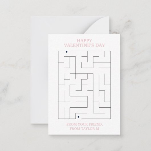 FaBOWlous Bow Themd Classroom Valentijnse Kaart Notitiekaartje (Achterkant)