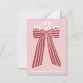 FaBOWlous Bow Themd Classroom Valentijnse Kaart Notitiekaartje