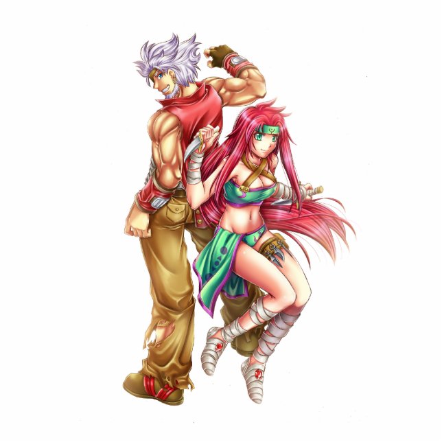 Fabraz en Nefia Sculpture Staand Fotobeeldje (Voorkant)