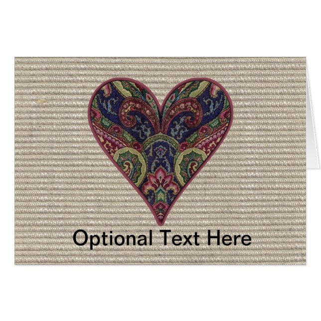 Fabric Applique Heart Collage (Voorkant Horizontaal)