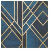 Fabric - Art Deco Blue & Gold Mirrored Stof (Close Up)