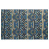 Fabric - Art Deco Blue & Gold Mirrored Stof (Fat Quarter)