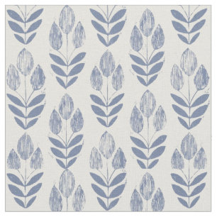 Fabric - Blauwe tulpen Stof