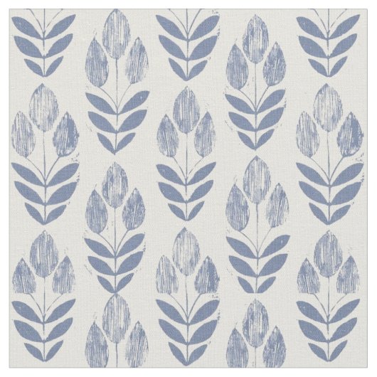 Fabric - Blauwe tulpen Stof (Close Up)
