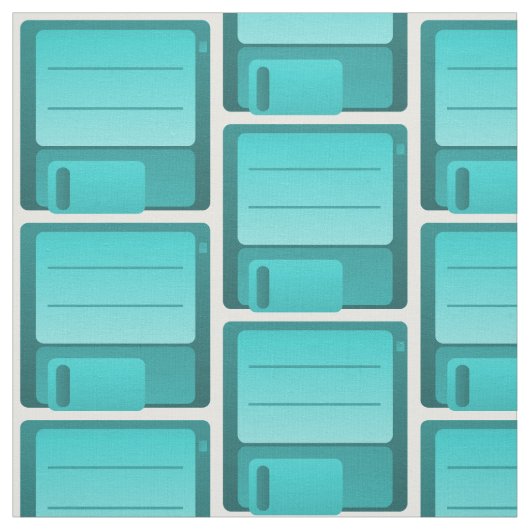 Fabric blauwgroen diskettestation stof (Swatch)
