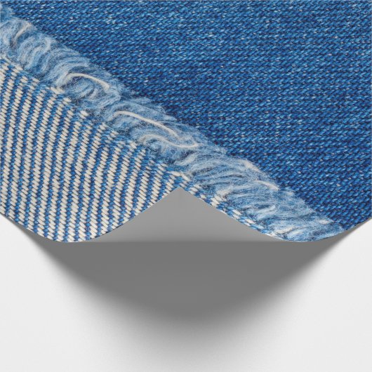 Fabric Blue Jeans Background, Denim texture Cadeaupapier (Hoek)