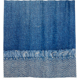 Fabric Blue Jeans Background, Denim texture Douchegordijn