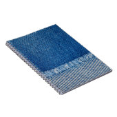 Fabric Blue Jeans Background, Denim texture Notitieboek (Rechterzijde)
