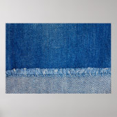 Fabric Blue Jeans Background, Denim texture Poster (Voorkant)