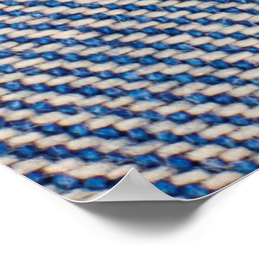 Fabric Blue Jeans Background, Denim texture Poster (Hoek)