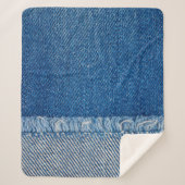 Fabric Blue Jeans Background, Denim texture Sherpa Deken (Voorkant)