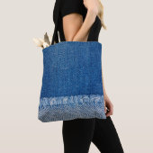 Fabric Blue Jeans Background, Denim texture Tote Bag (Dichtbij)