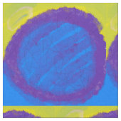 fabric Blue purple yellow star Stof (Close Up)