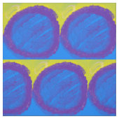 fabric Blue purple yellow star Stof (Swatch)