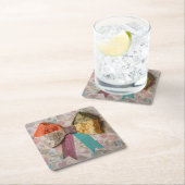 Fabric Bow Coaster Kartonnen Onderzetters (Insitu)