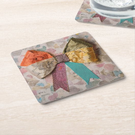 Fabric Bow Coaster Kartonnen Onderzetters (Schuin)