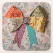 Fabric Bow Coaster Kartonnen Onderzetters (Voorkant)