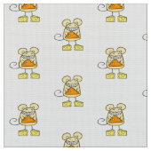 Fabric, Cheesy Mousey Pizza Stof (Close Up)
