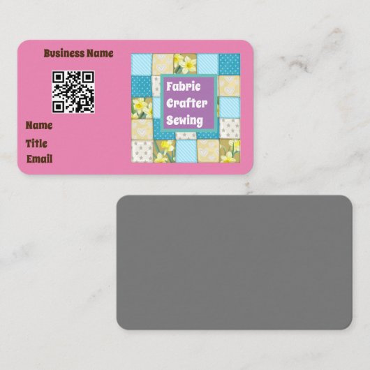 Fabric Crafter Visitekaartje (Voorkant / Achterkant)