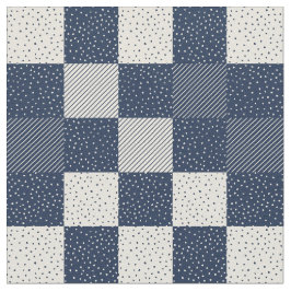 Fabric - Crazy Buffalo Check in Blue en Cream Stof