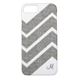 Fabric Denim Chevron Monogram iPhone 7/8 Hoesjes