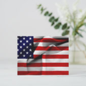 Fabric Effect VS-vlag Briefkaart (Staand voorkant)