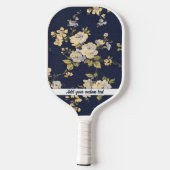 Fabric floreel patroon pickleball paddle (Achterkant)