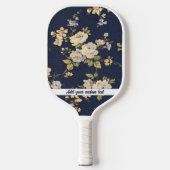 Fabric floreel patroon pickleball paddle (Voorkant)