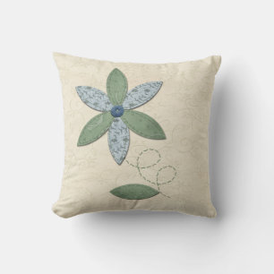 Fabric Flower Kussen