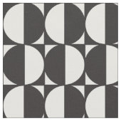 Fabric Formas Geométricas Pattern Blanco y Negro Stof (Close Up)