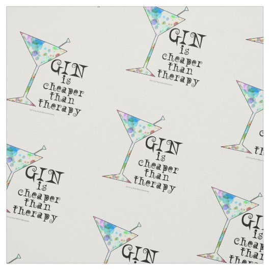 FABRIC - GIN is goedkoper dan therapie! Stof (Swatch)